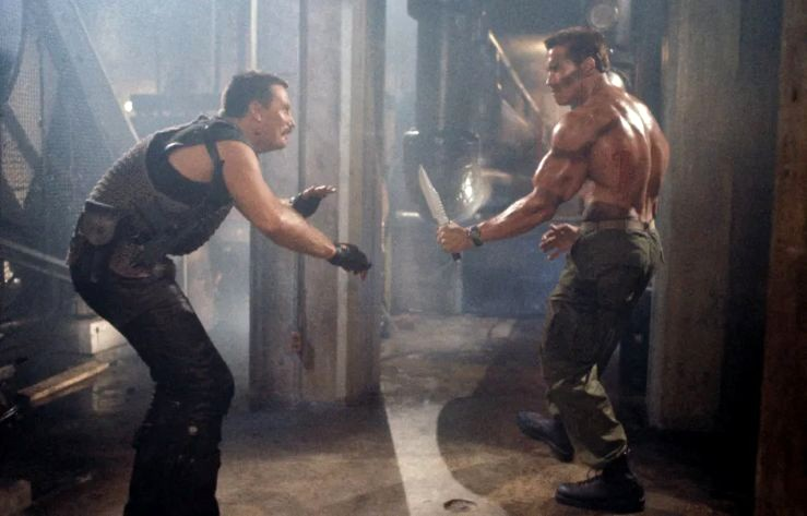 Commando (1985) — Arnold Schwarzenegger as John Matrix in a Classic Action Scene